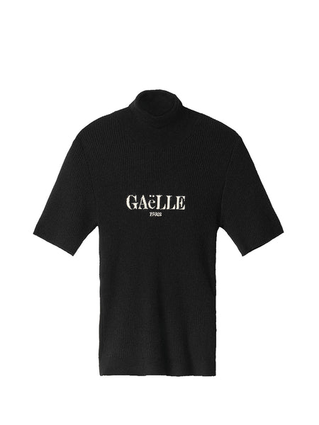 Gaelle Paris Pullover Paricollo In Maglia Nero Castellese