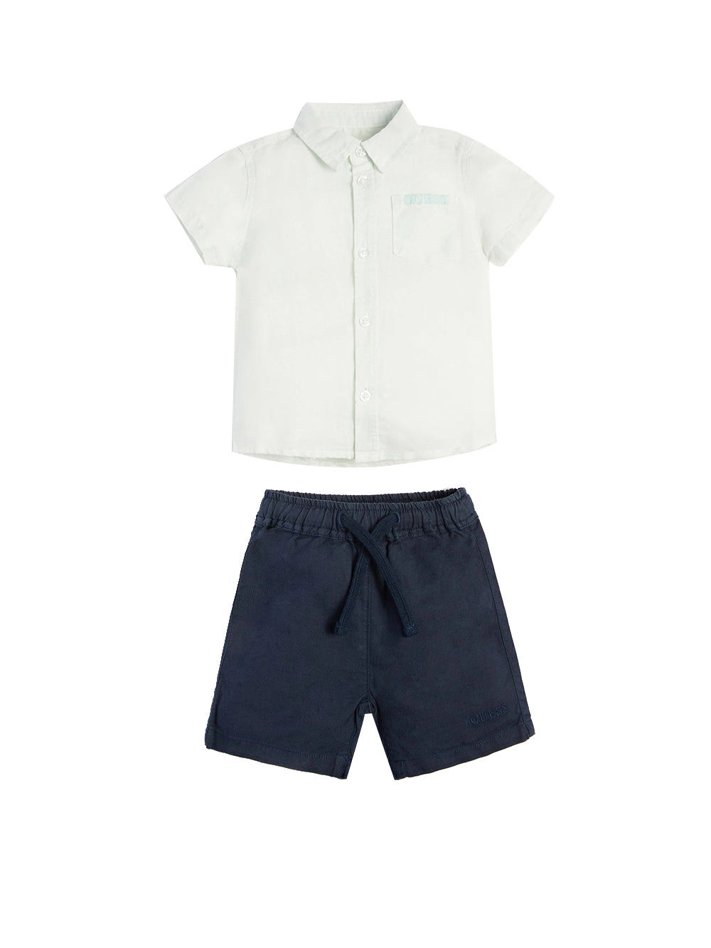GUESS Coordinati Camicia E Short Bianco/Blue