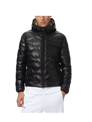 Blauer Piumino Uomo Leggero A Onde Nero