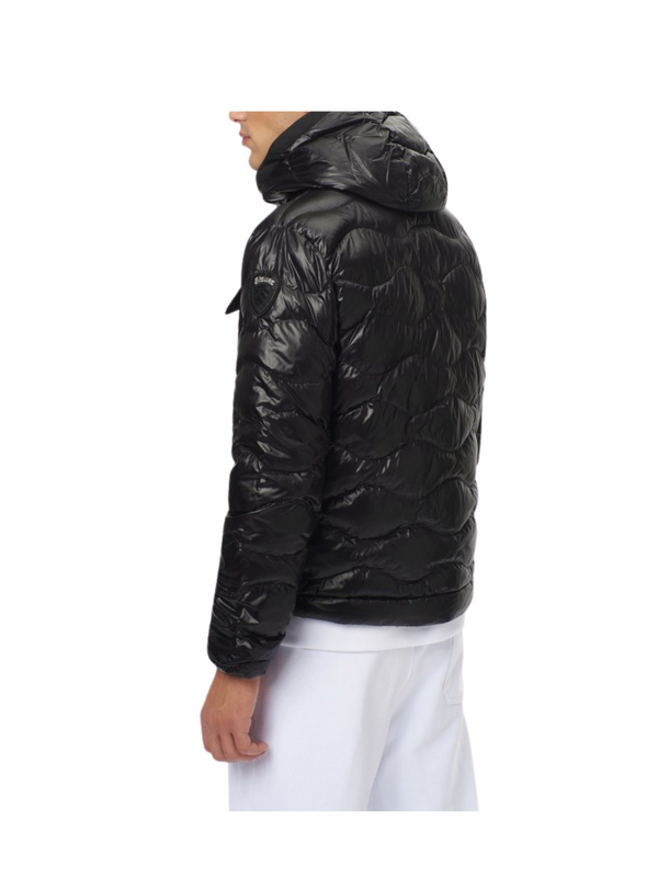Blauer Piumino Uomo Leggero A Onde Nero