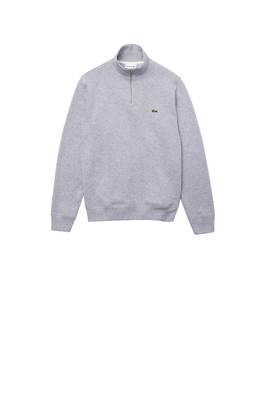 Lacoste Felpa Uomo Logo Iconico Sul Petto Grigio