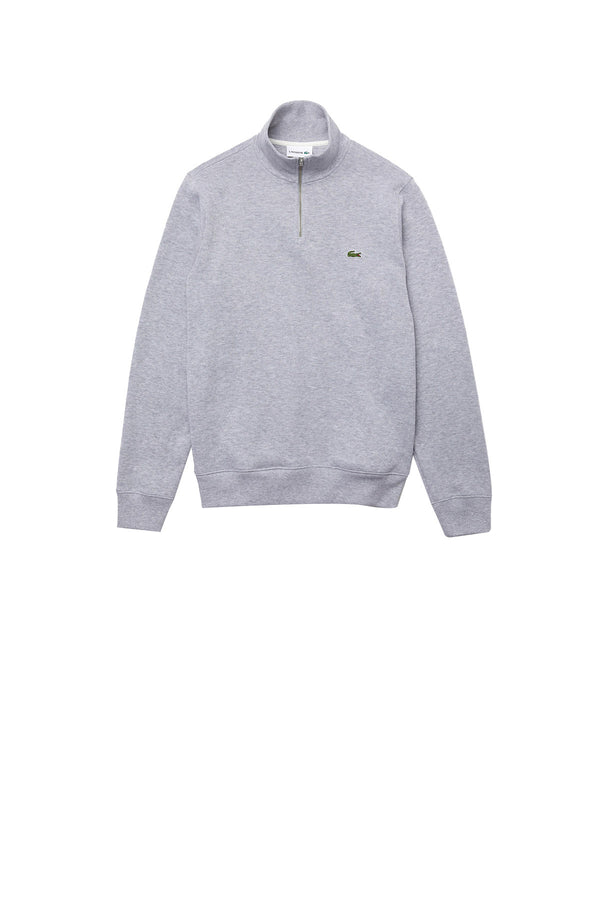 Lacoste Felpa Uomo Logo Iconico Sul Petto Grigio