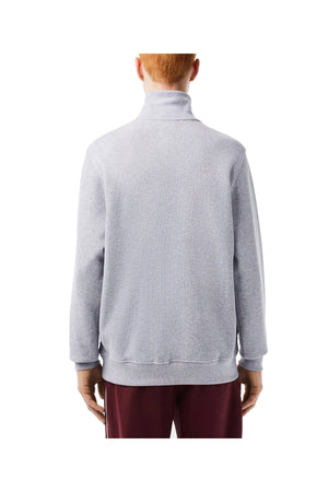 Lacoste Felpa Uomo Logo Iconico Sul Petto Grigio