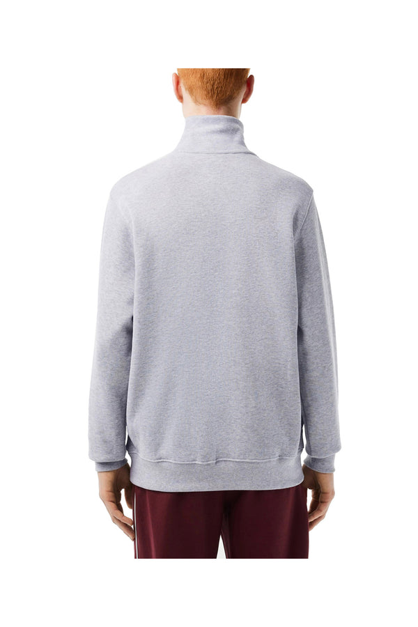 Lacoste Felpa Uomo Logo Iconico Sul Petto Grigio