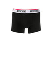 MOSCHINO UNDERWEAR Boxer basic Con Logo In Vita Nero