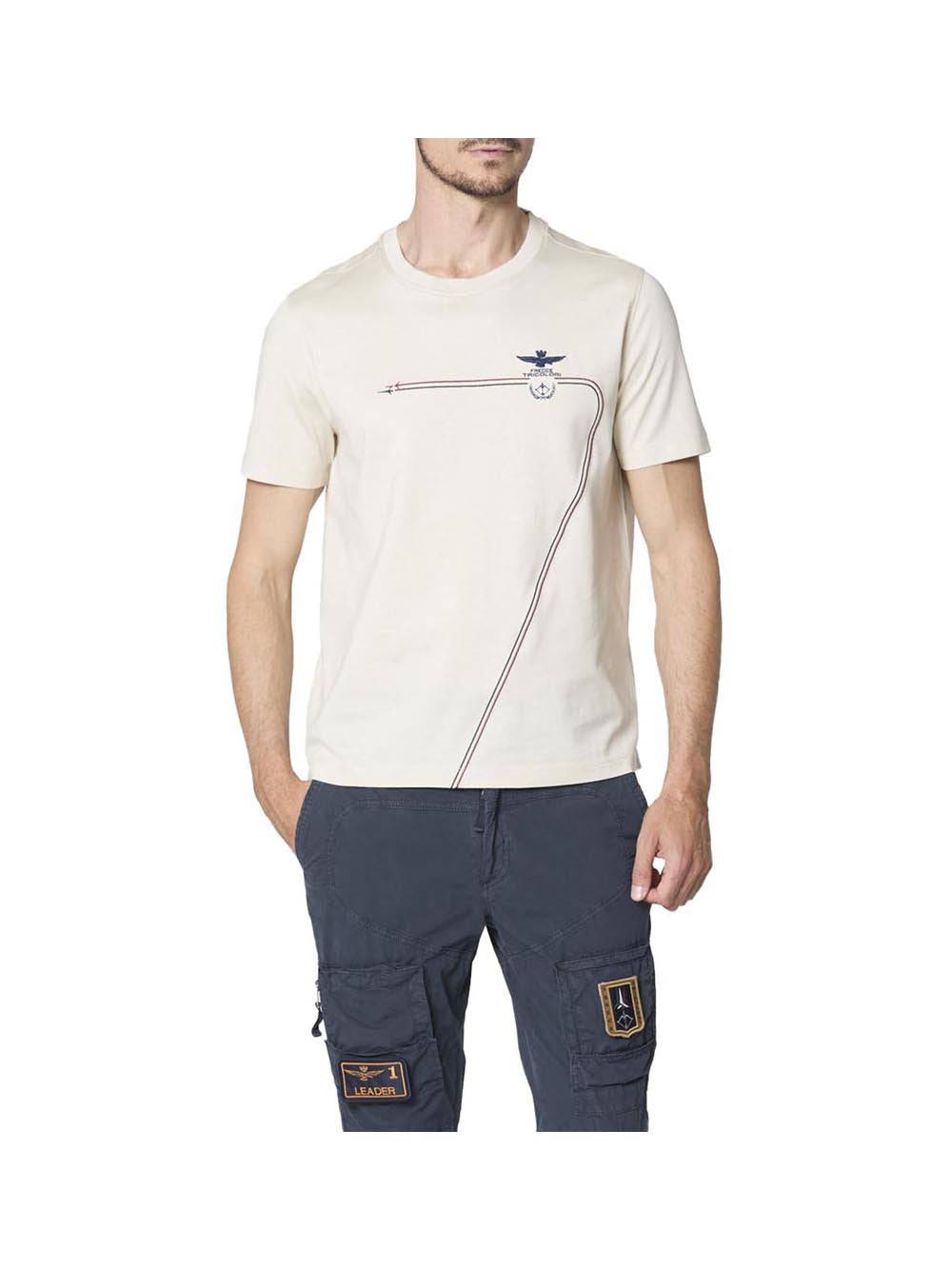 AERONAUTICA MILITARE 2 USCITA T-Shirt Uomo - Bianco