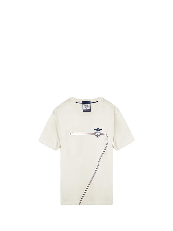 AERONAUTICA MILITARE 2 USCITA T-Shirt Uomo - Bianco
