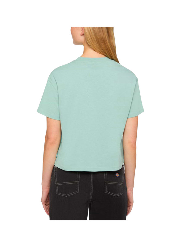 Dickies T-Shirt Oakport Boxy Ss Tee Mushroom Donna - Blu
