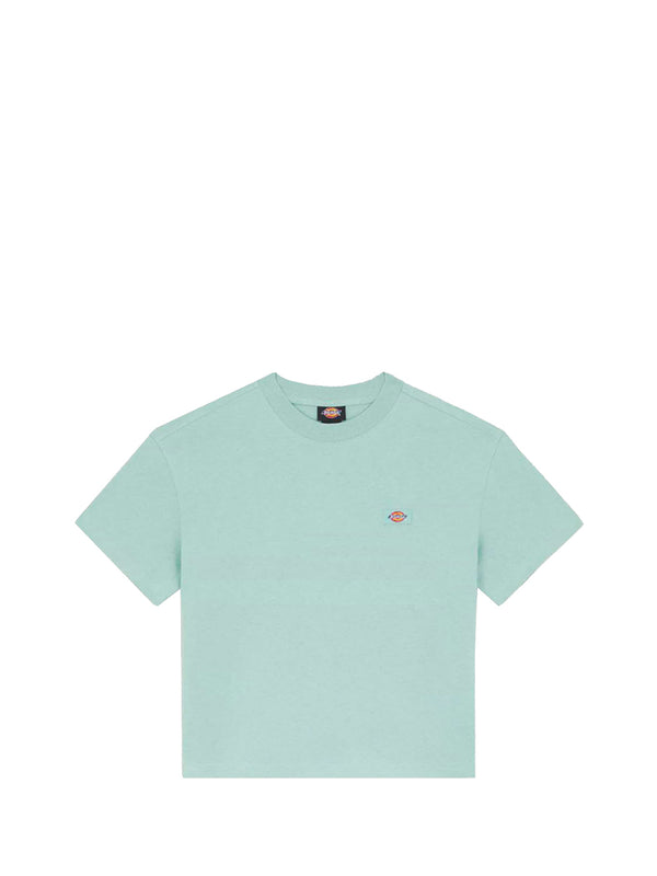 Dickies T-Shirt Oakport Boxy Ss Tee Mushroom Donna - Blu