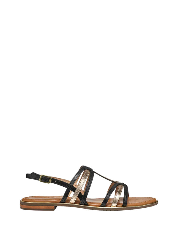 GEOX Sandalo Basso D Sozy Plus - Nero/Oro
