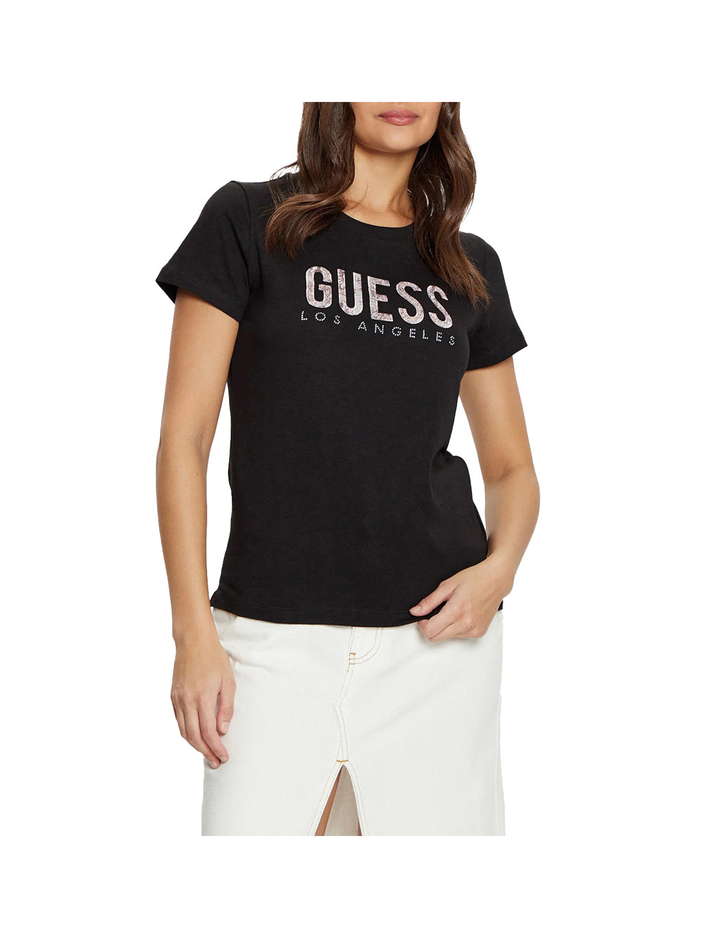 GUESS 1 USCITA T-Shirt Donna - Nero