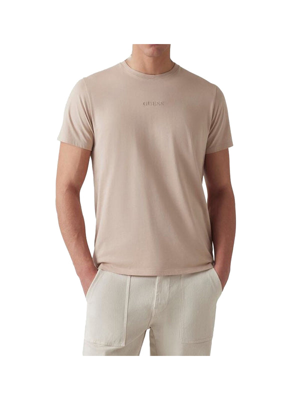 GUESS 2 USCITA T-Shirt Ss Emb Pima Crew - Biege