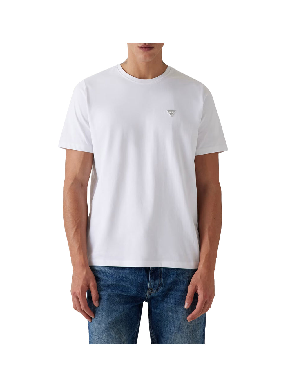 GUESS 2 USCITA T-Shirt Ss Cn Patch tee - Bianco