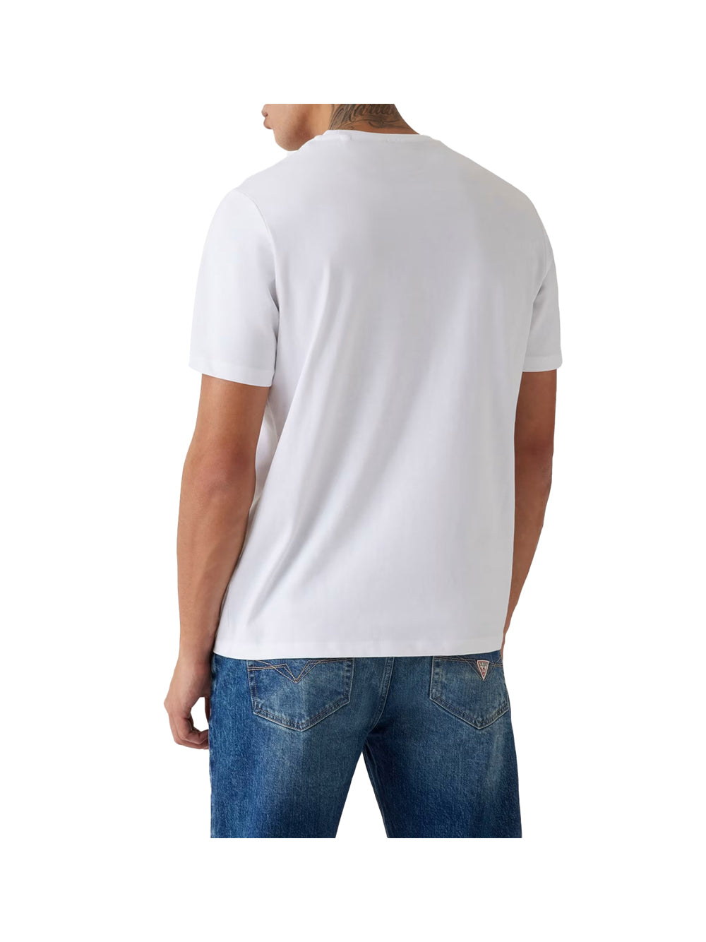 GUESS 2 USCITA T-Shirt Ss Cn Patch tee - Bianco