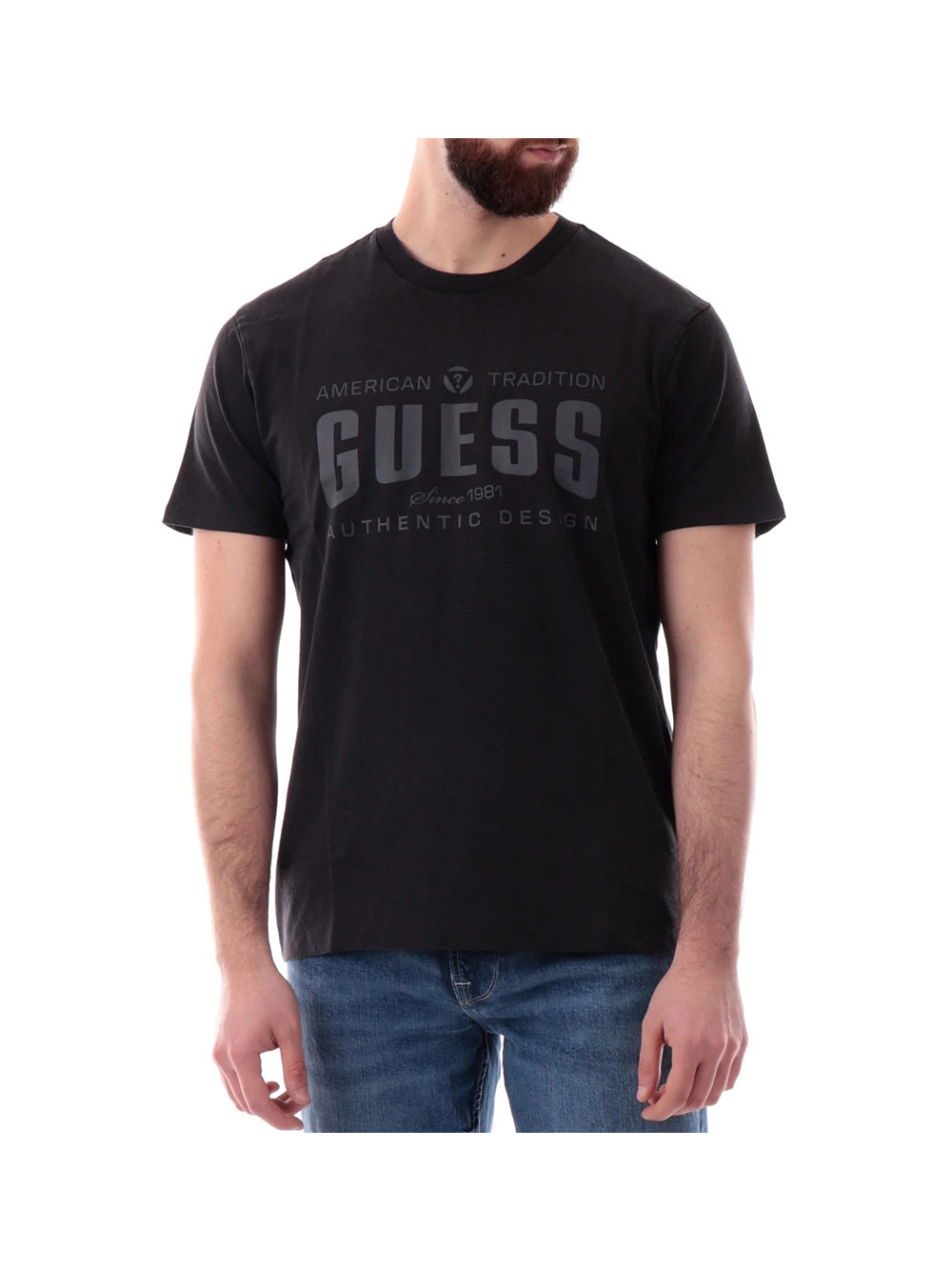 GUESS 2 USCITA T-Shirt Uomo - Nero