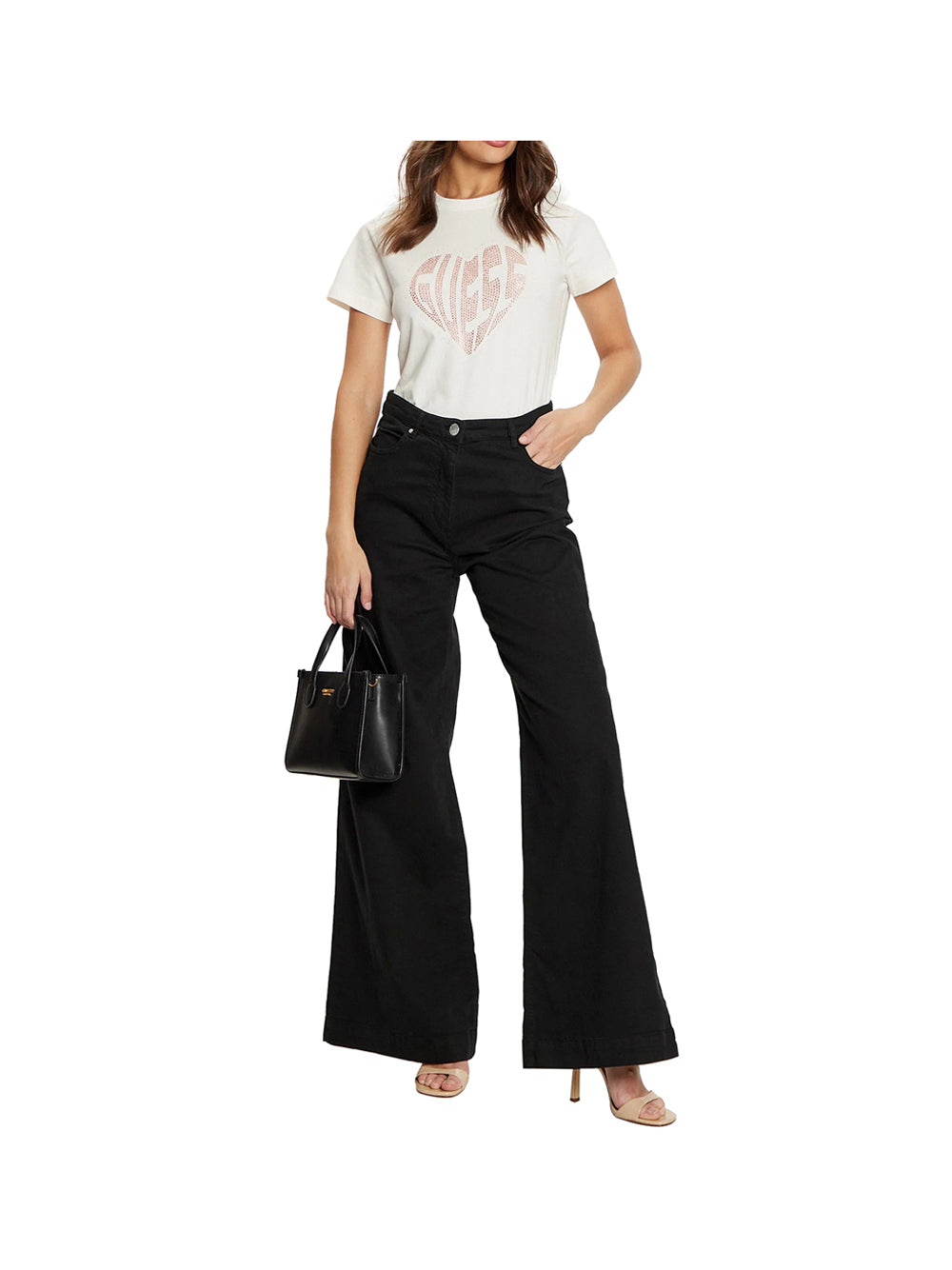 GUESS ATHLEISURE 1 USCITA T-Shirt Donna - Bianco