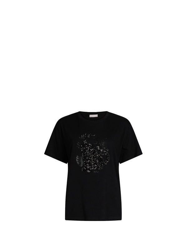 LIU.JO WHITE T-Shirt Donna - Nero