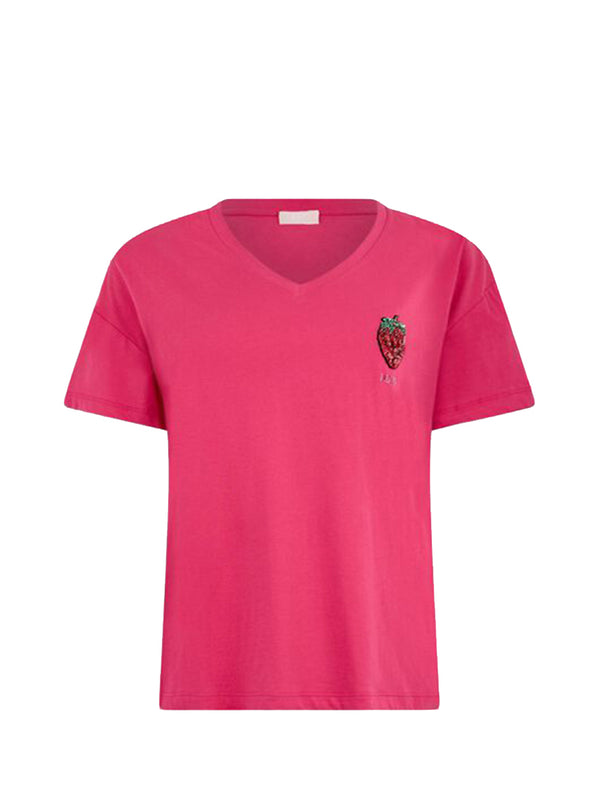 LIU.JO WHITE T-Shirt Donna - Rosa
