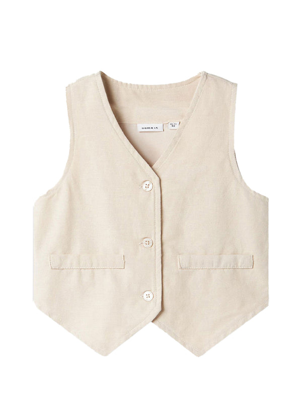 NAME IT Gilet Kid Bimba - Beige