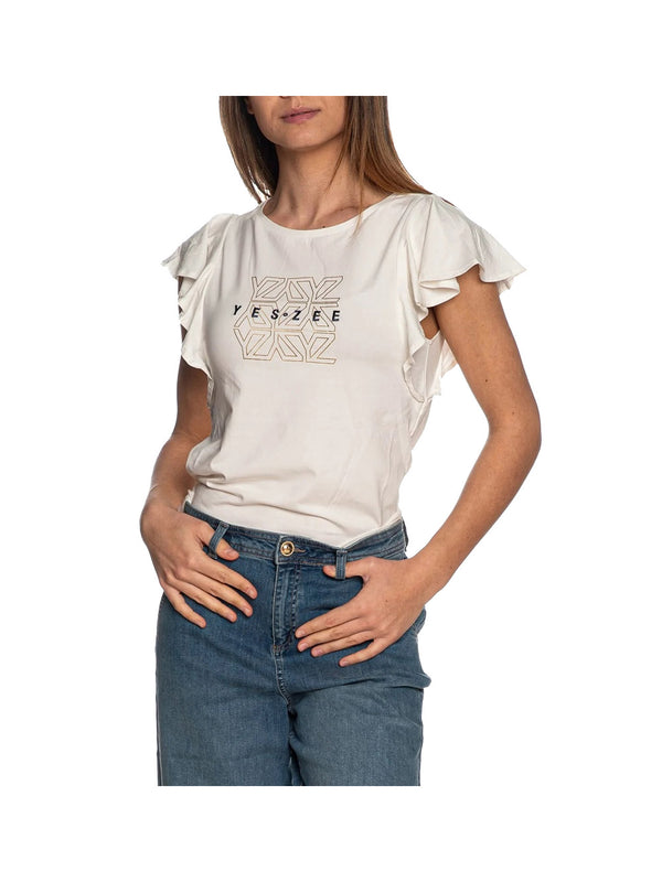 YES ZEE STC T-Shirt Donna - Avorio