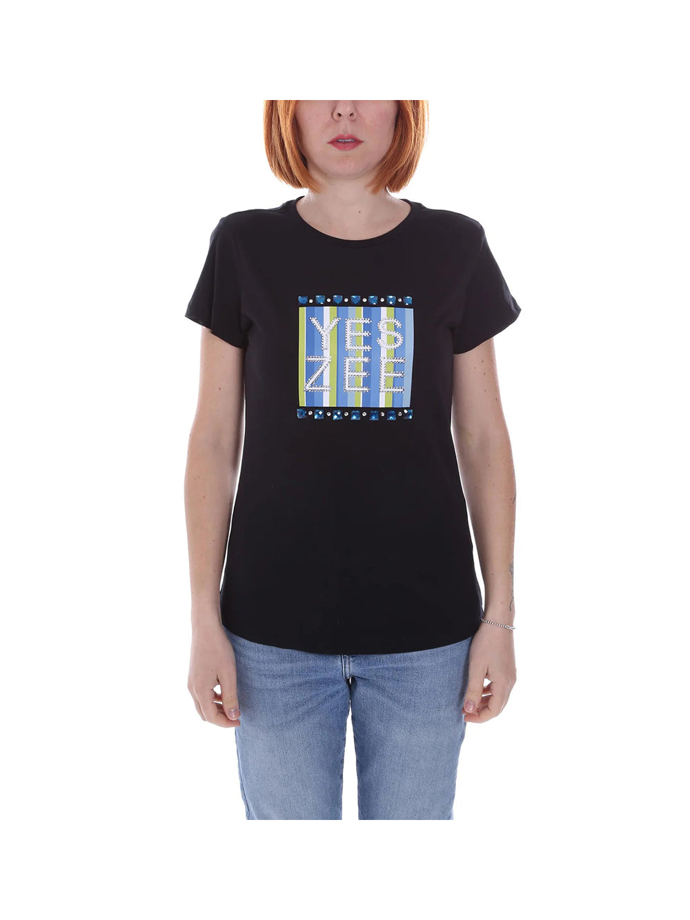 YES ZEE STC T-Shirt Donna - Nero