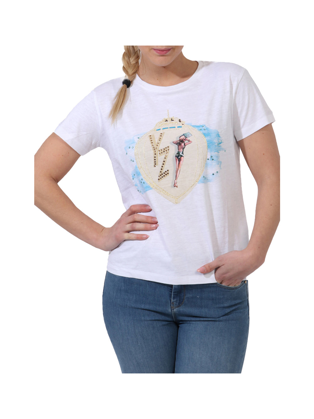 Yes Zee T-Shirt Donna - Bianco