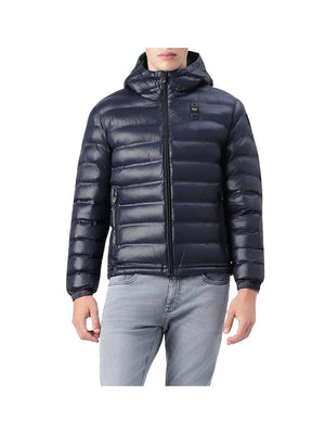 Blauer Giubbotto Blauer Termosaldato Con Cappuccio Charles Blu Verde