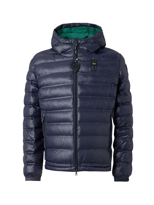 Blauer Giubbotto Blauer Termosaldato Con Cappuccio Charles Blu Verde