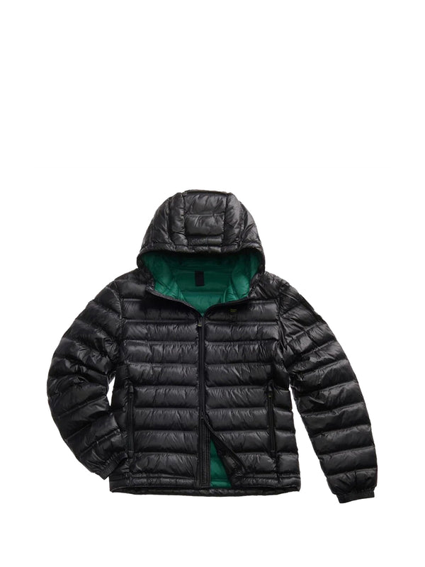 Blauer Giubbotto Blauer Termosaldato Con Cappuccio Charles Nero Verde