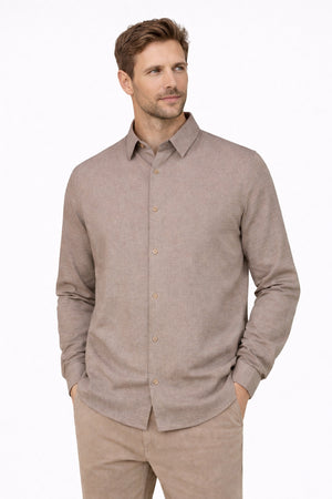 Brian Brome Camicia Uomo - Beige