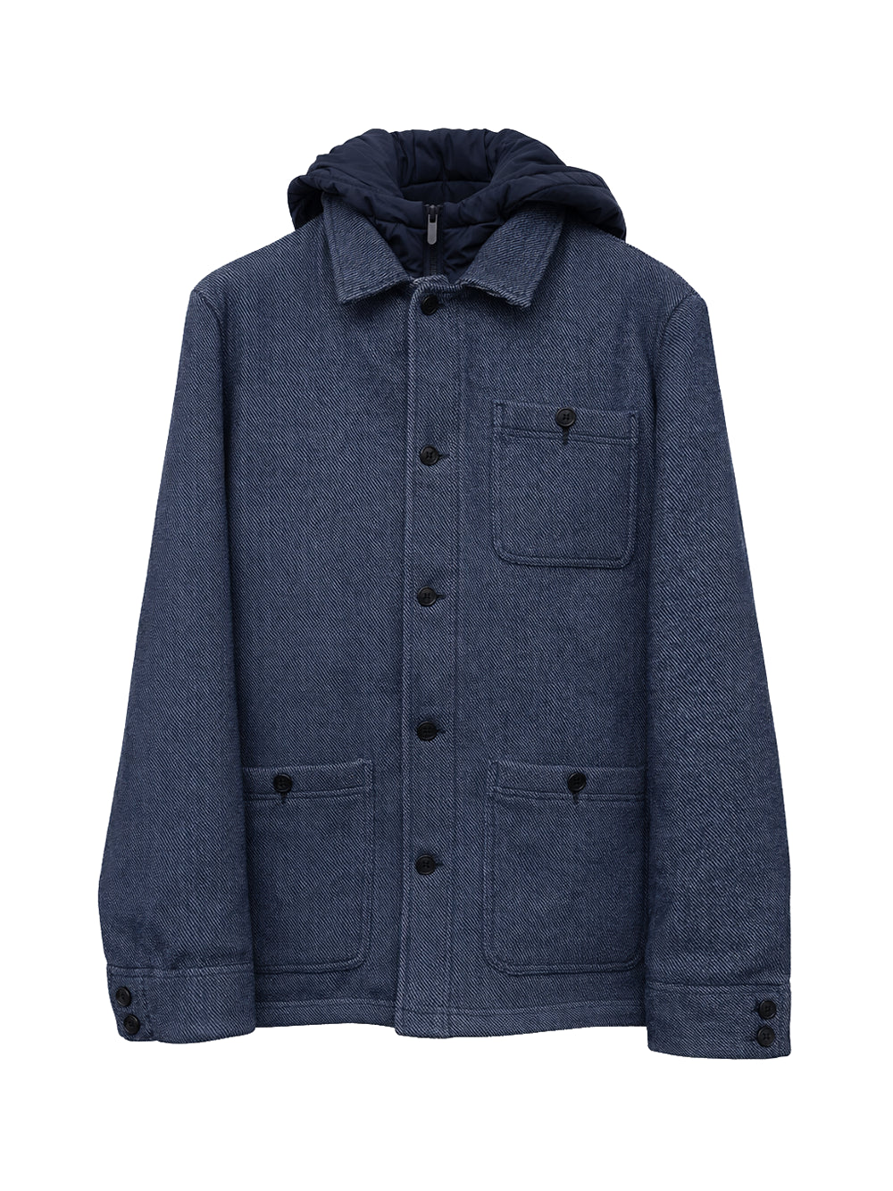 BRIAN BROME Cappotto Brian Brome 3/4 diagonale c/cappuccio Blu