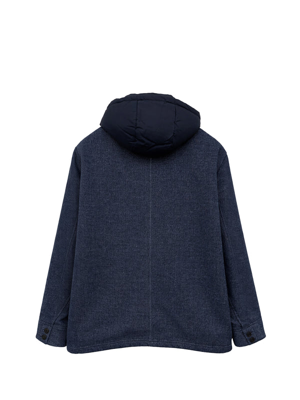 BRIAN BROME Cappotto Brian Brome 3/4 diagonale c/cappuccio Blu