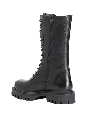 CAFE' NOIR STC Stivaletto Café Noir donna 3/4 in pelle con lacci Nero