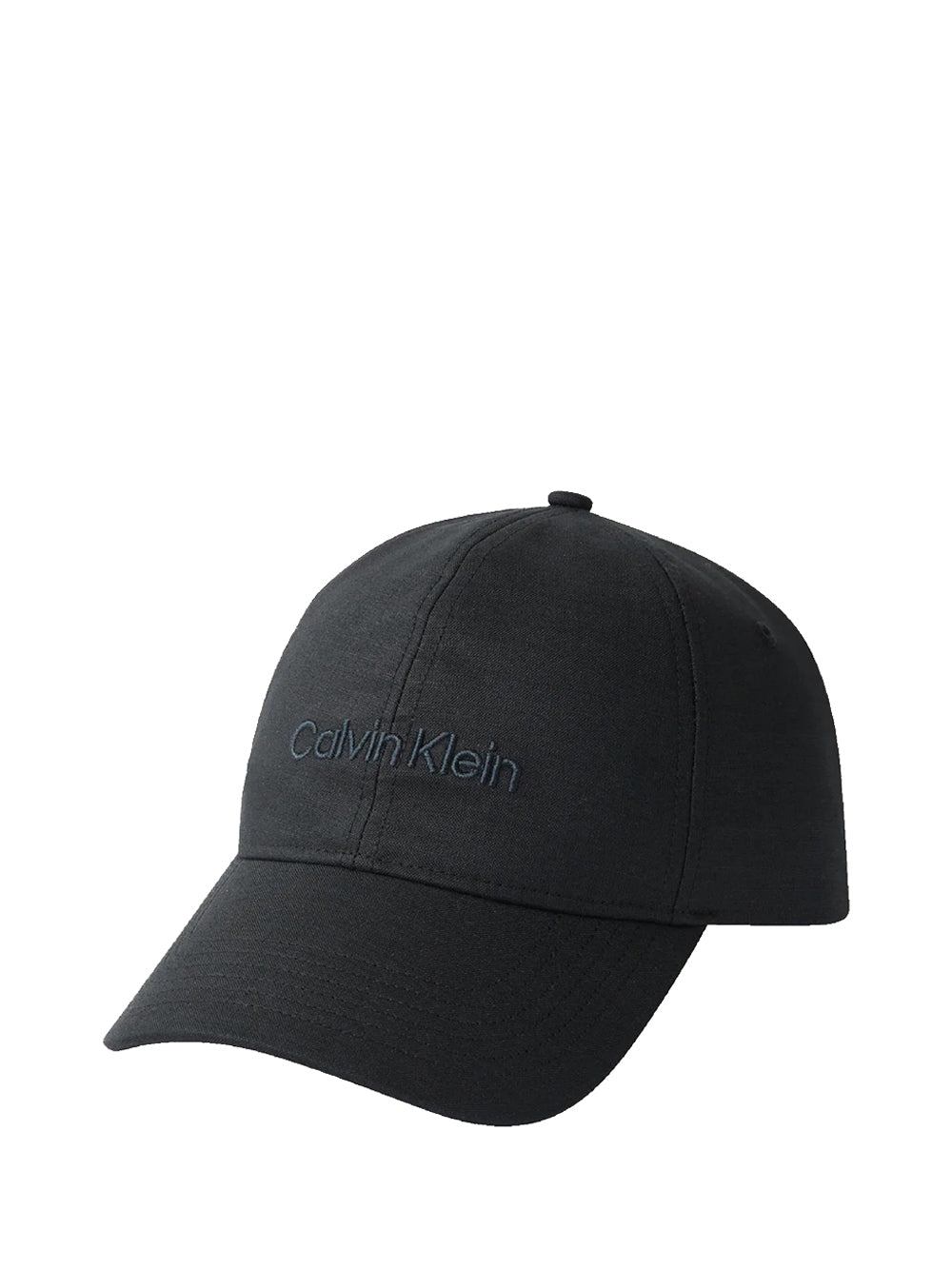 CALVIN ACC.1USCITA Cappello Con Logo In Lino - Nero