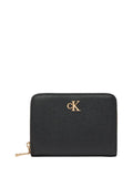 CALVIN ACC.1USCITA Portafoglio Minimal Monogram Leather Md - Nero