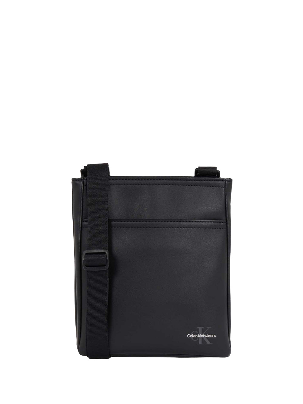 Calvin Klein Borsa a Tracolla Mono Logo Flat Pack Uomo Nero