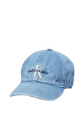 CALVIN ACC.1USCITA Cappello Con Logo In Denim - Denim