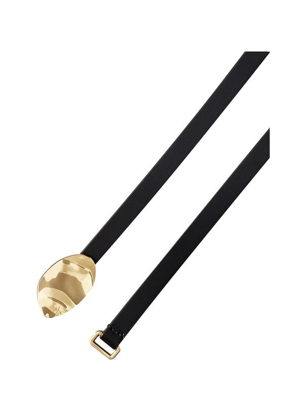 CALVIN ACC.1USCITA Cintura Stone Lock Slouchy Belt 15mm - Nero