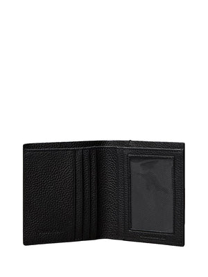 CALVIN ACC.2USCITA Portafoglio A Libro Slim Con Logo Stampato In Lamina - Nero