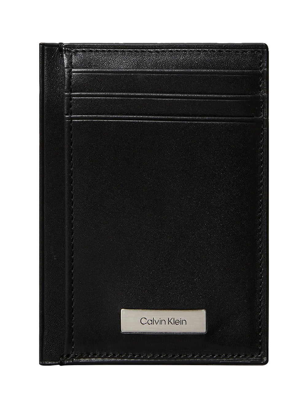 CALVIN ACC.2USCITA Portacarte Calvin Klein Carte Con Logo A Placca - Nero