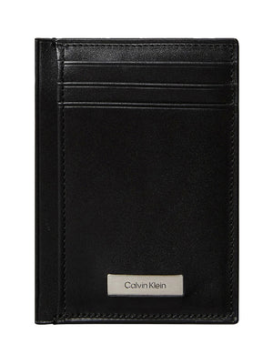 CALVIN ACC.2USCITA Portacarte Calvin Klein Carte Con Logo A Placca - Nero