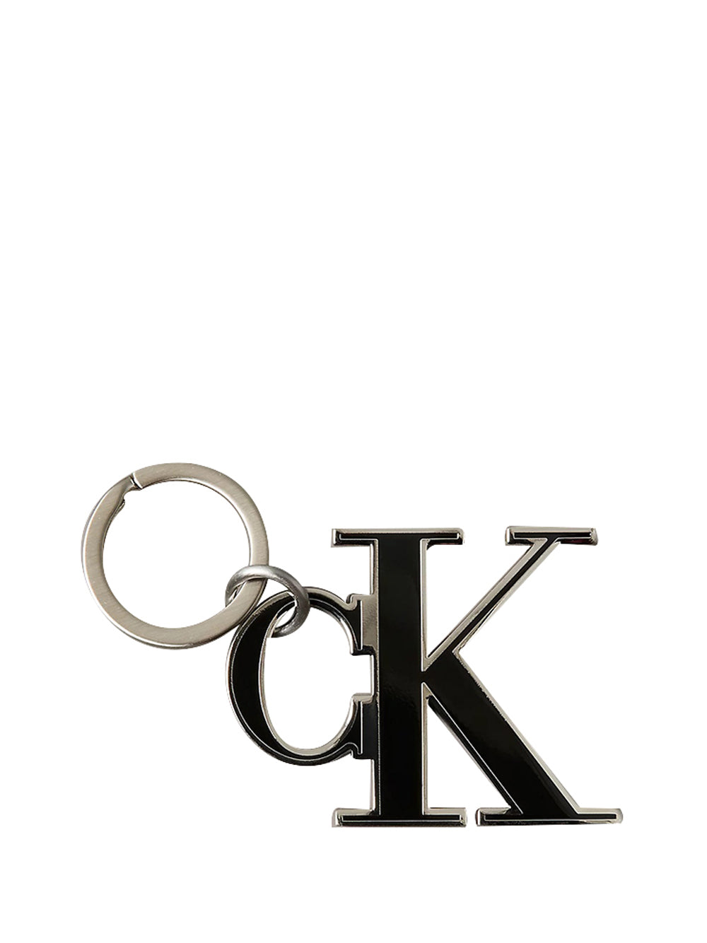 CALVIN ACC.2USCITA Portachiavi Calvin KIein Con Logo Monogramma - Nero
