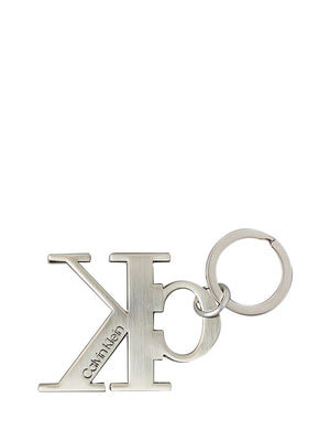 CALVIN ACC.2USCITA Portachiavi Calvin KIein Con Logo Monogramma - Nero
