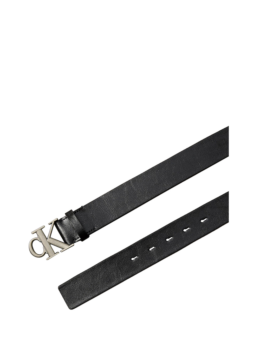 CALVIN ACC.2USCITA Cintura Calvin Klein Con Logo In Pelle Pieno Fiore - Nero