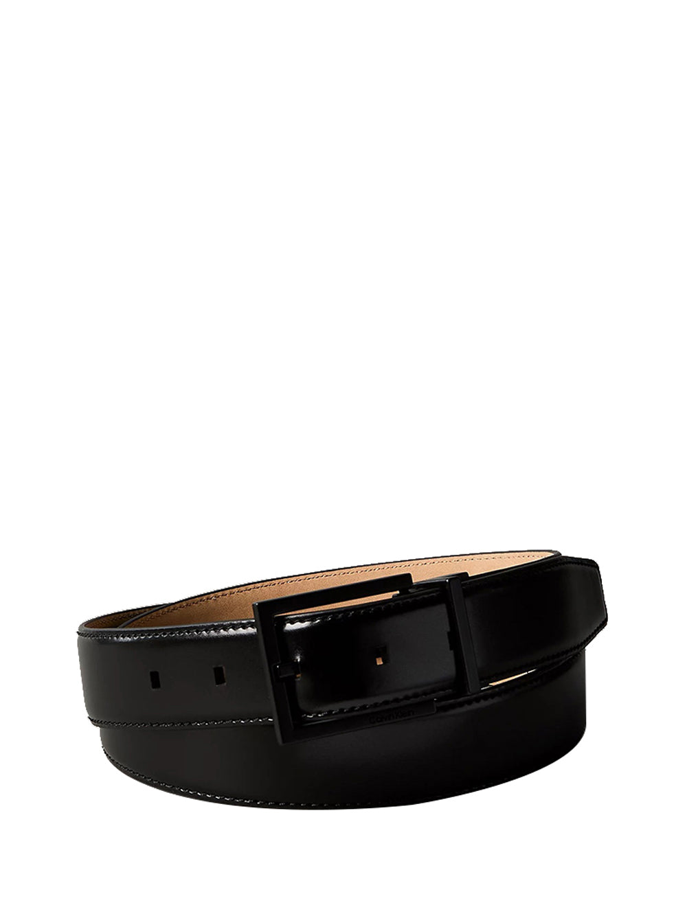 CALVIN ACC.2USCITA Cintura Calvin Klein In Pelle Pieno Fiore Regolabile In Lunghezza - Nero
