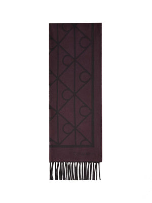 CALVIN ACC.2USCITA Sciarpa Calvin Klein - Bordeaux/Nero