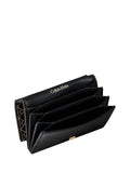 CALVIN ACC.2USCITA Portacarte Calvin Klein A Fisarmonica Con Logo Monogramma - Nero