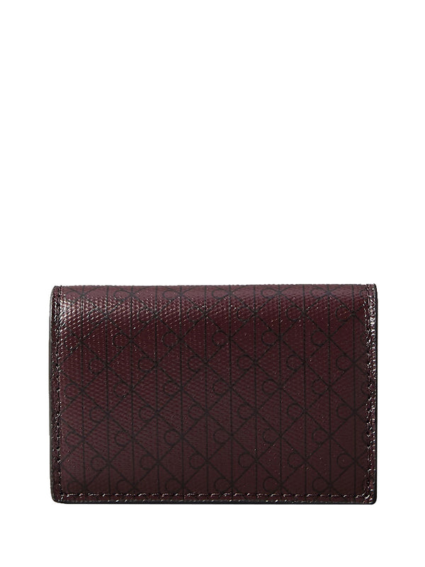 CALVIN ACC.2USCITA Portacarte A Fisarmonica Con Logo Monogramma - Bordeaux