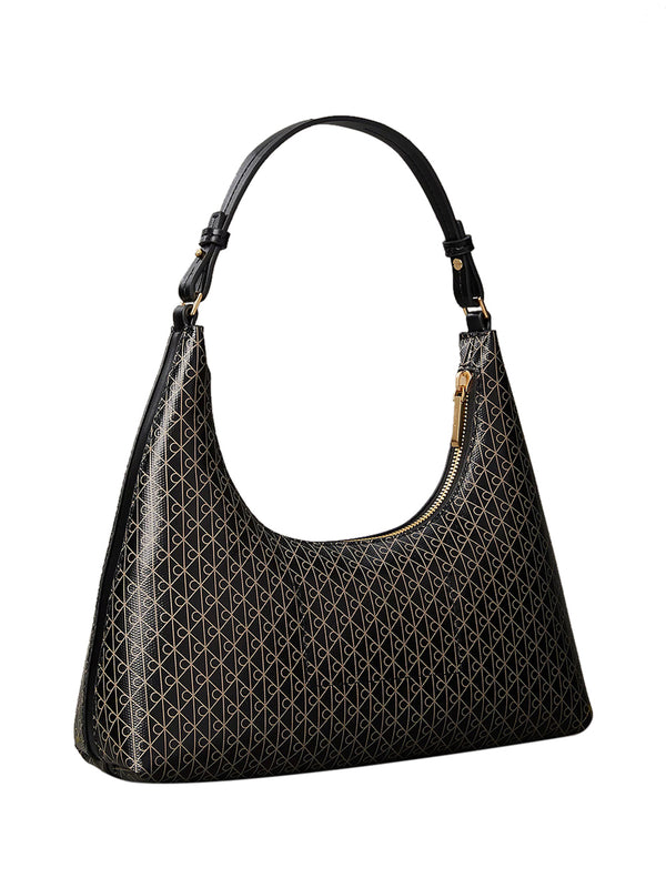 CALVIN ACC.2USCITA Borsa Da Spalla Calvin Klein Con Logo Monogramma All-over - Nero
