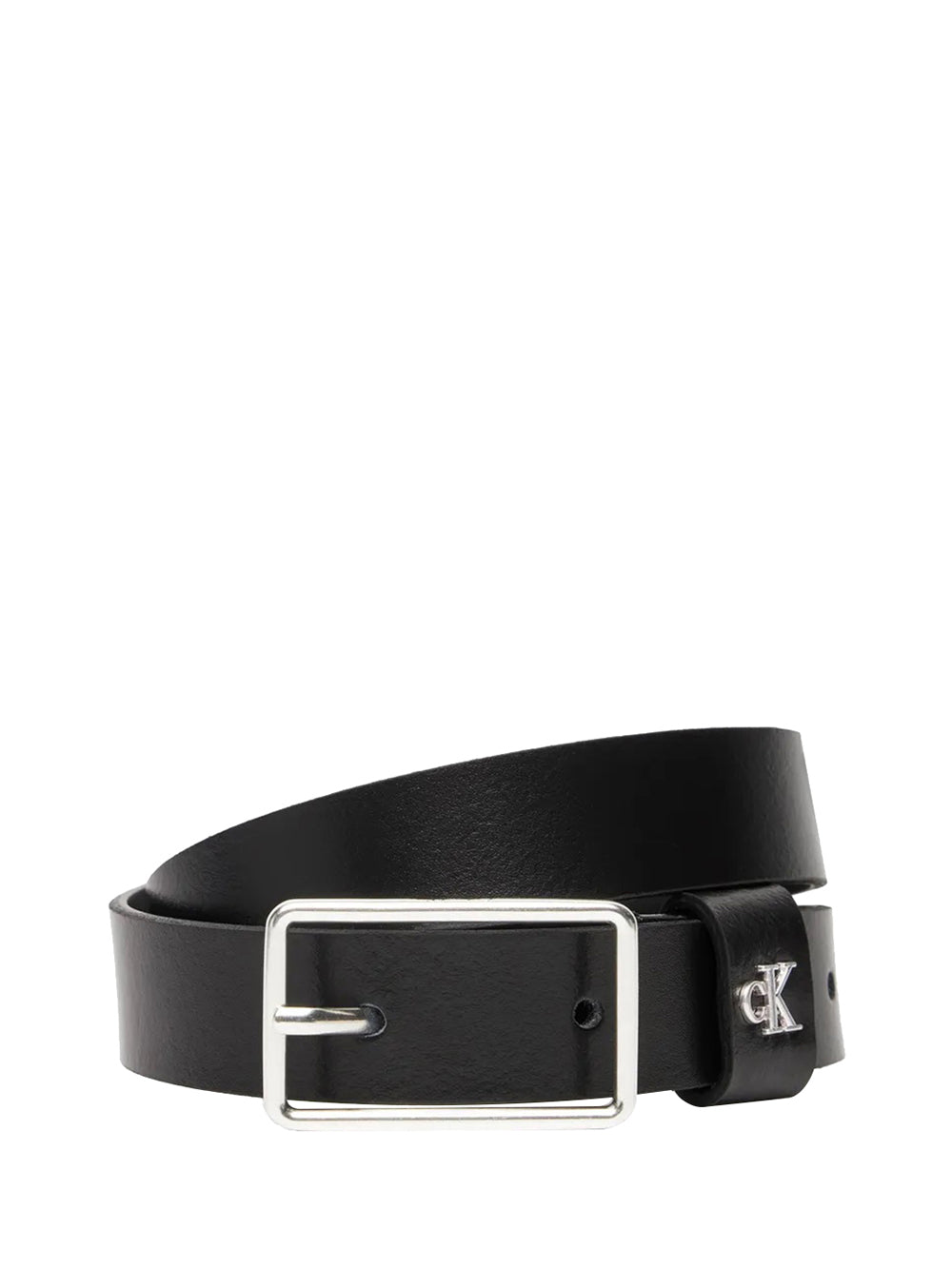 CALVIN ACC.2USCITA Cintura Con Fibbia Rettangolare Con Rvetto Con Monogramma Calvin Klein - Nero